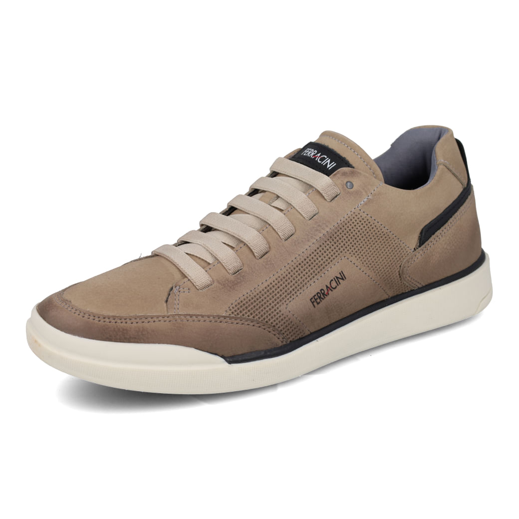 Ferracini Tenis Casual 1062-617D Cinza Couro_10__11
